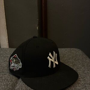 7 3/8” Black New York Yankees Cap with 1999 WS Patch